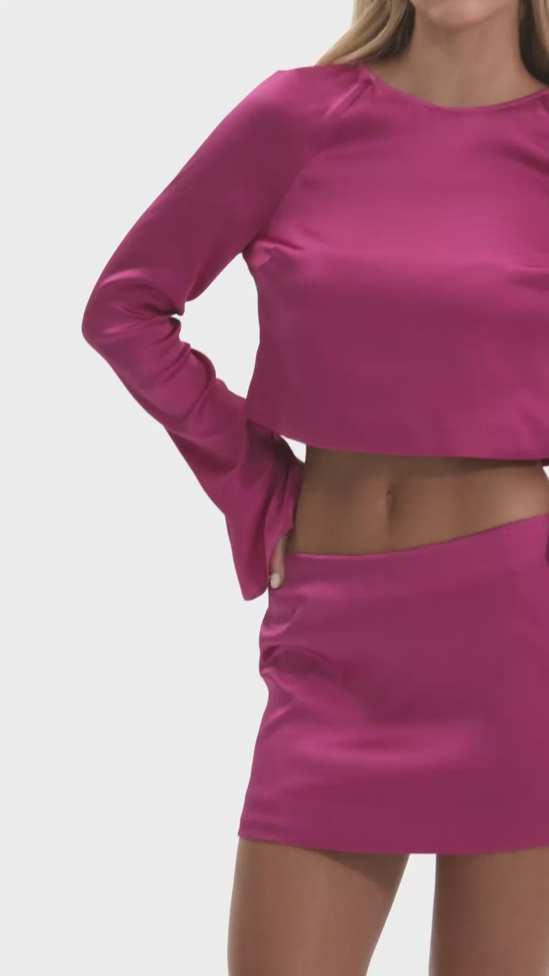 HALSTON LOW RISE SKIRT LOVE POTION PINK