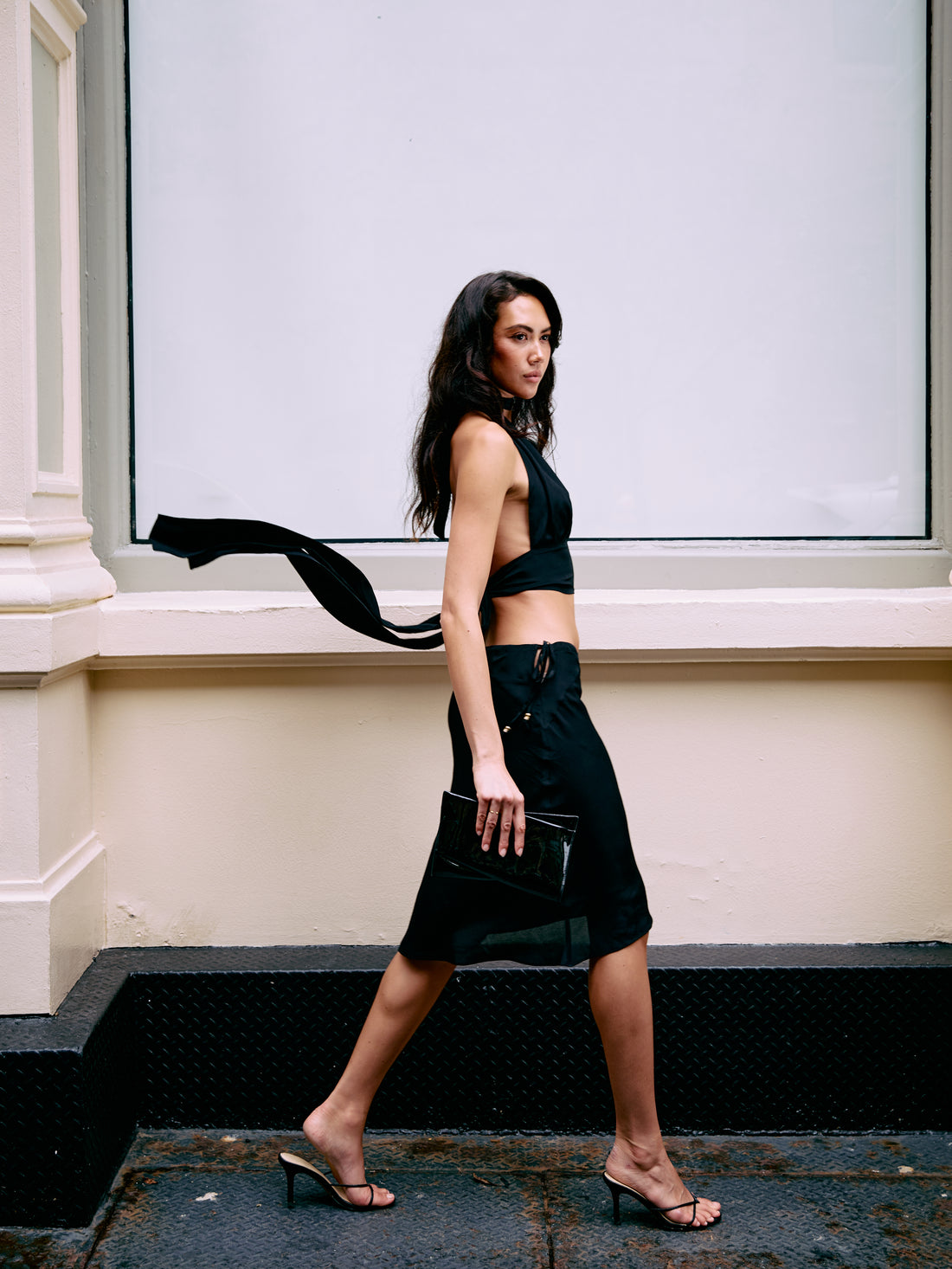 Margot Silk Skirt - Black